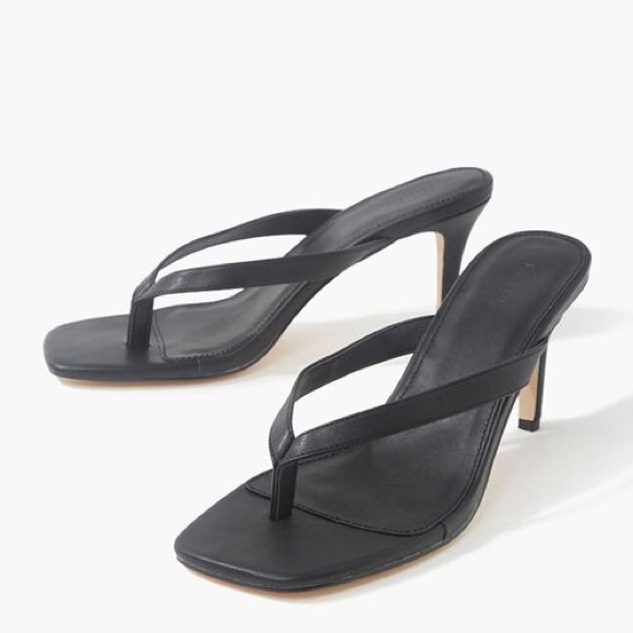 Forever 21 Shoes - Black Thong Heels